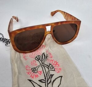 Anthropologie The Juno Oversized Aviator Sunglasses in a tortoiseshell